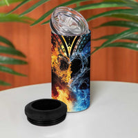 Personalised Polynesian Heart In Fire And Water 4 in 1 Can Cooler Tumbler Romantic Elements LT01 - Polynesian Pride