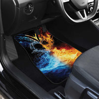 Personalised Polynesian Heart In Fire And Water Car Mats Romantic Elements LT01 - Polynesian Pride