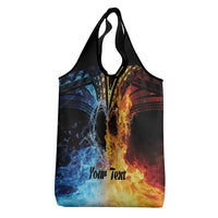 Polynesian Heart In Fire And Water Grocery Bag Romantic Elements LT01 - Polynesian Pride