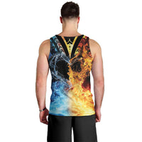 Personalised Polynesian Heart In Fire And Water Men Tank Top Romantic Elements LT01 - Polynesian Pride