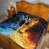 Personalised Polynesian Heart In Fire And Water Quilt Romantic Elements