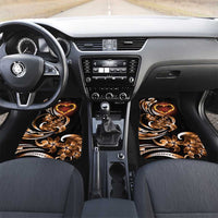 Personalised Polynesian Fiery Heart Car Mats Passionate Love LT01 Set 2pcs - Front Black - Polynesian Pride