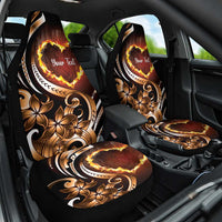 Personalised Polynesian Fiery Heart Car Seat Cover Passionate Love