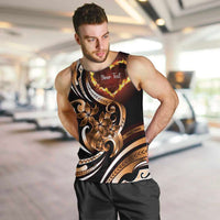 Personalised Polynesian Fiery Heart Men Tank Top Passionate Love LT01 Black - Polynesian Pride