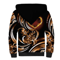 Personalised Polynesian Fiery Heart Sherpa Hoodie Passionate Love LT01 - Polynesian Pride