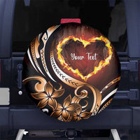 Personalised Polynesian Fiery Heart Spare Tire Cover Passionate Love LT01 - Polynesian Pride
