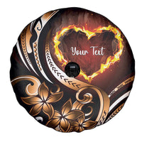 Personalised Polynesian Fiery Heart Spare Tire Cover Passionate Love LT01 - Polynesian Pride