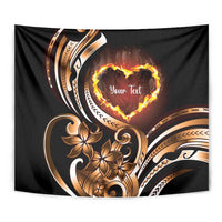 Personalised Polynesian Fiery Heart Tapestry Passionate Love