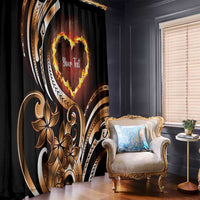 Personalised Polynesian Fiery Heart Window Curtain Passionate Love LT01 - Polynesian Pride