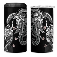 Polynesian Mermaid Plumeria Tribal Tattoo 4 in 1 Can Cooler Tumbler LT01 One Size: 16 oz Black - Polynesian Pride
