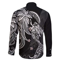 Polynesian Mermaid Plumeria Tribal Tattoo Family Matching Puletasi and Hawaiian Shirt