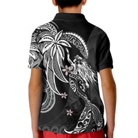 Polynesian Mermaid Plumeria Tribal Tattoo Kid Polo Shirt