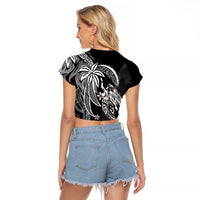Polynesian Mermaid Plumeria Tribal Tattoo Raglan Cropped T Shirt LT01 - Polynesian Pride