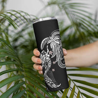 Polynesian Mermaid Plumeria Tribal Tattoo Skinny Tumbler
