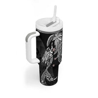 Polynesian Mermaid Plumeria Tribal Tattoo Tumbler With Handle LT01 - Polynesian Pride