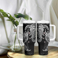 Polynesian Mermaid Plumeria Tribal Tattoo Tumbler With Handle LT01 - Polynesian Pride