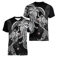 Polynesian Mermaid Plumeria Tribal Tattoo Women V-Neck T-Shirt LT01 - Polynesian Pride