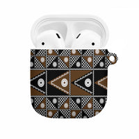 Fiji Brown Masi Pattern AirPods Case Fijian Tapa LT01 Brown - Polynesian Pride