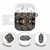 Fiji Brown Masi Pattern AirPods Case Fijian Tapa LT01 - Polynesian Pride