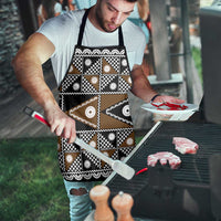 Fiji Brown Masi Pattern Apron Fijian Tapa LT01 - Polynesian Pride