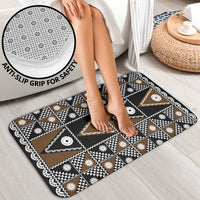 Fiji Brown Masi Pattern Bathroom Set Fijian Tapa LT01 - Polynesian Pride