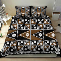 Fiji Brown Masi Pattern Bedding Set Fijian Tapa LT01 - Polynesian Pride