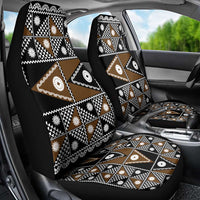 Fiji Brown Masi Pattern Car Seat Cover Fijian Tapa LT01 - Polynesian Pride