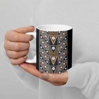 Fiji Brown Masi Pattern Ceramic Mug Fijian Tapa LT01 - Polynesian Pride