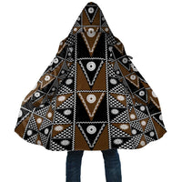 Fiji Brown Masi Pattern Cloak Fijian Tapa LT01 Unisex Brown - Polynesian Pride