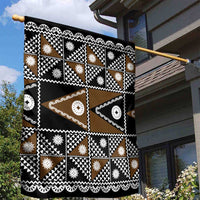 Fiji Brown Masi Pattern Garden Flag Fijian Tapa LT01 - Polynesian Pride