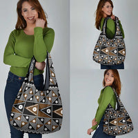Fiji Brown Masi Pattern Grocery Bag Fijian Tapa LT01 - Polynesian Pride