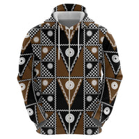 Fiji Brown Masi Pattern Hoodie Fijian Tapa LT01 - Polynesian Pride