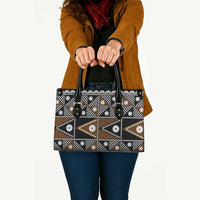 Fiji Brown Masi Pattern Leather Bag Fijian Tapa LT01 - Polynesian Pride