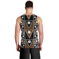 Fiji Brown Masi Pattern Men Tank Top Fijian Tapa LT01 - Polynesian Pride