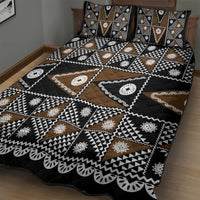 Fiji Brown Masi Pattern Quilt Bed Set Fijian Tapa LT01 - Polynesian Pride