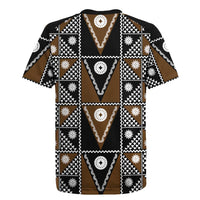 Fiji Brown Masi Pattern Rugby Jersey Fijian Tapa LT01 - Polynesian Pride