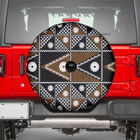 Fiji Brown Masi Pattern Spare Tire Cover Fijian Tapa LT01 - Polynesian Pride