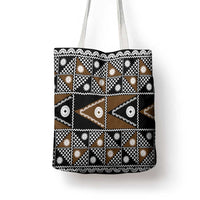 Fiji Brown Masi Pattern Tote Bag Fijian Tapa LT01 - Polynesian Pride