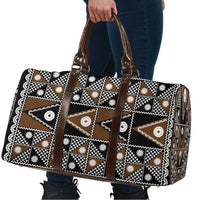 Fiji Brown Masi Pattern Travel Bag Fijian Tapa LT01 - Polynesian Pride