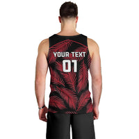 Custom Fiji Rugby Men Tank Top Flying Fijians Red Palm Tree Version LT01 - Polynesian Pride