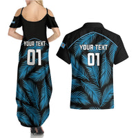 custom-fiji-rugby-couples-matching-summer-maxi-dress-and-hawaiian-shirt-flying-fijians-blue-palm-tree-version