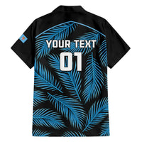 Custom Fiji Rugby Hawaiian Shirt Flying Fijians Blue Palm Tree Version LT01 - Polynesian Pride
