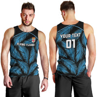 Custom Fiji Rugby Men Tank Top Flying Fijians Blue Palm Tree Version LT01 - Polynesian Pride
