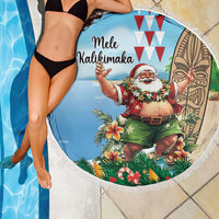 Hawaii Christmas Santa Claus Beach Blanket Mele Kalikimaka Tropical Beach LT01 - Polynesian Pride