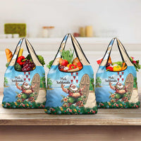 Hawaii Christmas Santa Claus Grocery Bag Mele Kalikimaka Tropical Beach LT01 3-pack One Size Art - Polynesian Pride