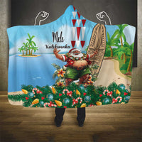 Hawaii Christmas Santa Claus Hooded Blanket Mele Kalikimaka Tropical Beach LT01 - Polynesian Pride