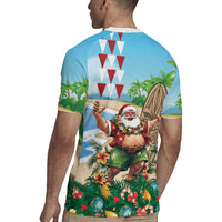 Hawaii Christmas Santa Claus Rugby Jersey Mele Kalikimaka Tropical Beach LT01 - Polynesian Pride