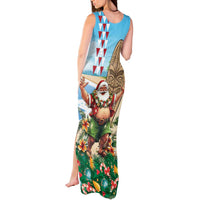 Hawaii Christmas Santa Claus Tank Maxi Dress Mele Kalikimaka Tropical Beach LT01 - Polynesian Pride