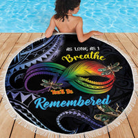 Polynesian Memorial Beach Blanket As Long As I Breathe You'll Be Remembered LT01 - Polynesian Pride