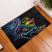 Polynesian Memorial Rubber Doormat As Long As I Breathe You'll Be Remembered LT01 - Polynesian Pride